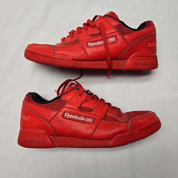 Reebok Workout Plus \'Human Rights Now! Vector Red Sneakers Red Leather 10.5 main image 5